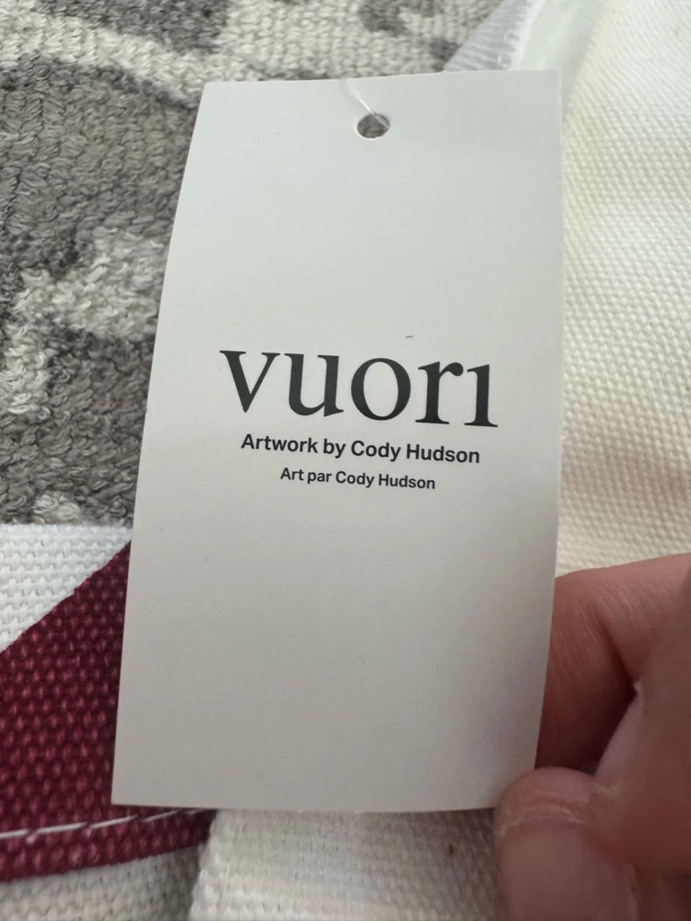 Vuori Strawberry Vuori Limited Edition Holiday Tote White Graphic Canvas Tote